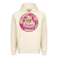 Tofu Pink Merry Christmas Santa Premium Hoodie - FaDigitalArtStudio