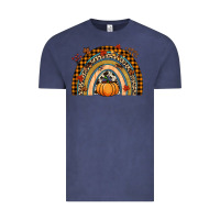 Vintage Denim Fall rainbow pumpkin Vintage Tee - NancyCooperArtShop
