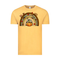 Vintage Mustard Fall rainbow pumpkin Vintage Tee - NancyCooperArtShop