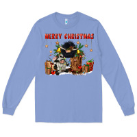 Colony Blue merry christmas Long Sleeve Tee - CowGirlArtShop