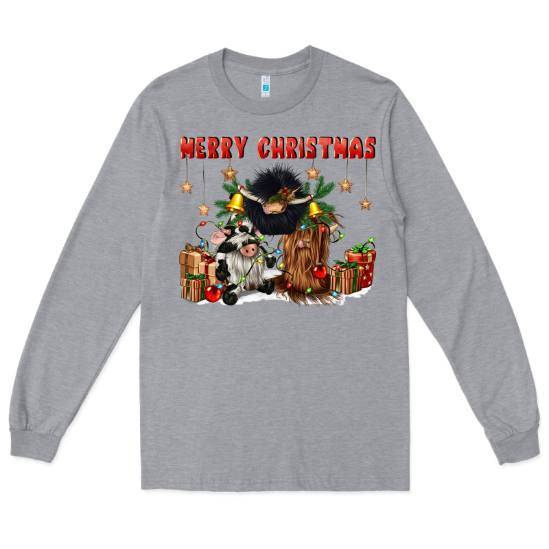 Merry Christmas Long Sleeve Tee by CowGirlArtShop | Teevron