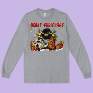 Merry Christmas Long Sleeve Tee Designed By Cowgirlartshop