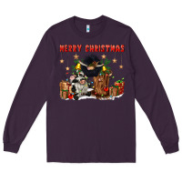 Plum merry christmas Long Sleeve Tee - CowGirlArtShop