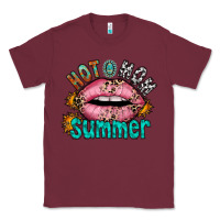 Burgundy hot mom summer Classic Tee - RacoonDesign