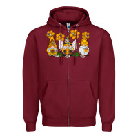 Burgundy Honey Gnome Zipper Hoodie - CowhideDigitalArt