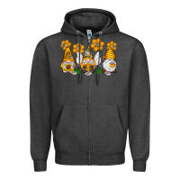 Charcoal Heather Honey Gnome Zipper Hoodie - CowhideDigitalArt