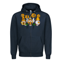 Navy Honey Gnome Zipper Hoodie - CowhideDigitalArt
