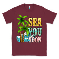 Burgundy Sea you soon Classic Tee - NancyCooperArtShop