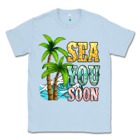 Dusty Blue Sea you soon Classic Tee - NancyCooperArtShop