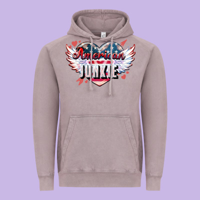 American Junkie 4th Of July Vintage Hoodie Designed By Howdyjamesfarm