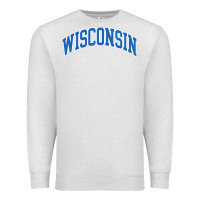 Oatmeal Heather wisconsin blue Premium Sweatshirt - lanVoArt