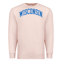 Pale Pink wisconsin blue Premium Sweatshirt - lanVoArt