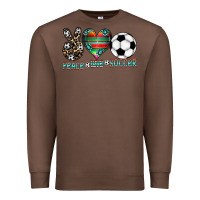 Chestnut peace love soccer Premium Sweatshirt - CowhideDigitalArt