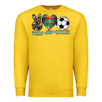 Lemon peace love soccer Premium Sweatshirt - CowhideDigitalArt
