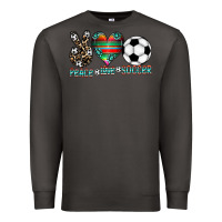 Smoke peace love soccer Premium Sweatshirt - CowhideDigitalArt