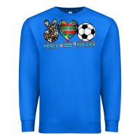 True Royal peace love soccer Premium Sweatshirt - CowhideDigitalArt