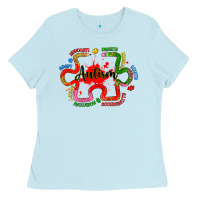 Baby Blue autism teacher pencil Ladies Tee - Artiststas