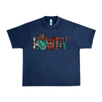 Navy Western Howdy Gemstone Cowboy Hat Urban Heavy Tee - HowdyJamesFarm
