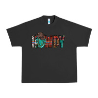 Pigment Black Western Howdy Gemstone Cowboy Hat Urban Heavy Tee - HowdyJamesFarm