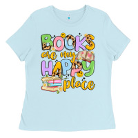 Baby Blue books are my happy place Ladies Tee - Artiststas