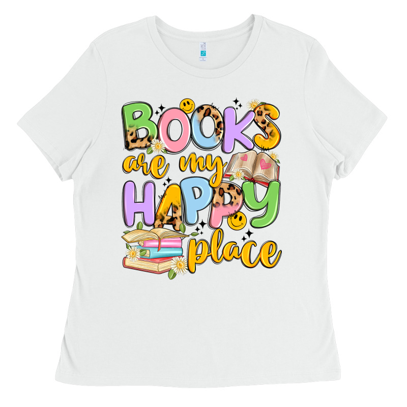 Books Are My Happy Place Ladies Tee by Artiststas | Teevron