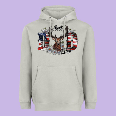 Best Dad Ever Heavyweight Hoodie Designed By Sublimationcraftshop