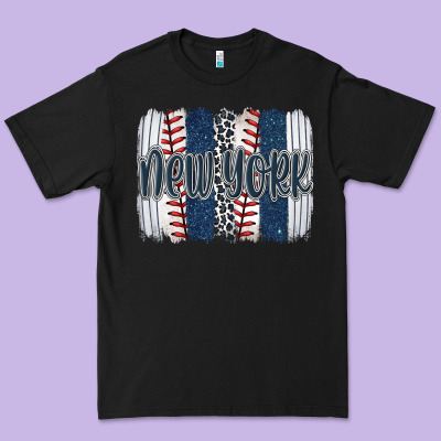 New York Baseball Team Spirit Brushstrokes Premium Tee Designed By Artiststas