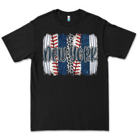 Black new york baseball team spirit brushstrokes Premium Tee - Artiststas