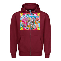Burgundy summer vibes with sweet tea Zipper Hoodie - CowhideDigitalArt