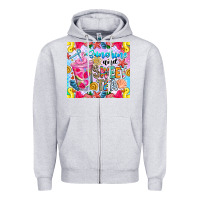 Heather Grey summer vibes with sweet tea Zipper Hoodie - CowhideDigitalArt
