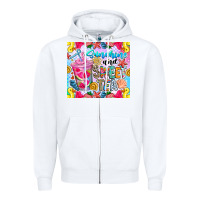 White summer vibes with sweet tea Zipper Hoodie - CowhideDigitalArt