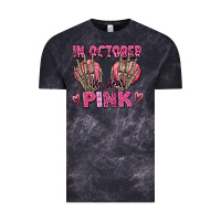 Cloud Black in october we wear pink skeleton Vintage Tee - texasbilliewilder