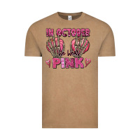Vintage Coffee in october we wear pink skeleton Vintage Tee - texasbilliewilder