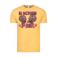 Vintage Mustard in october we wear pink skeleton Vintage Tee - texasbilliewilder