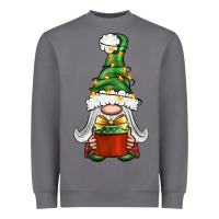 Storm Christmas Gnome With Gift Heavyweight Sweatshirt - BundleAndBundleShop