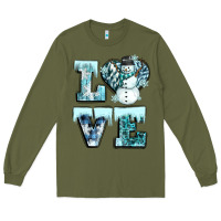 Army Green love winter Long Sleeve Tee - CowGirlArtShop