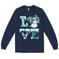 Navy love winter Long Sleeve Tee - CowGirlArtShop