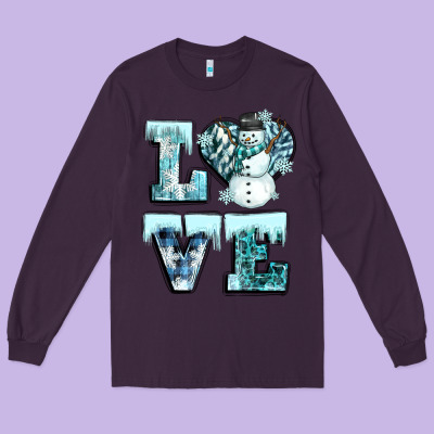 Love Winter Long Sleeve Tee Designed By Cowgirlartshop