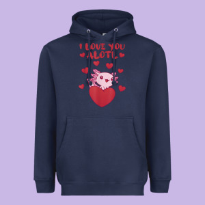 I Love You Alotl Aolotl Valentine's Day Heart Aolotl Lover Heavyweight Hoodie Designed By Lanvoart