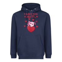 Navy i love you alotl aolotl valentine's day heart aolotl lover Heavyweight Hoodie - lanVoArt