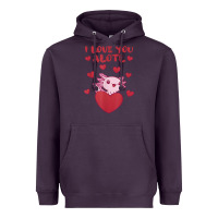 Plum i love you alotl aolotl valentine's day heart aolotl lover Heavyweight Hoodie - lanVoArt