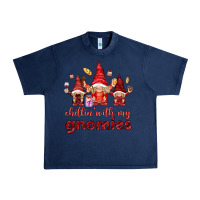 Navy Chilling with my gnomies Valentine's Day Urban Heavy Tee - HowdyJamesFarm