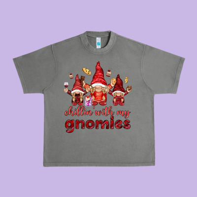 Chilling With My Gnomies Valentine's Day Urban Heavy Tee Designed By Howdyjamesfarm