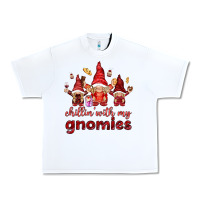 White Chilling with my gnomies Valentine's Day Urban Heavy Tee - HowdyJamesFarm
