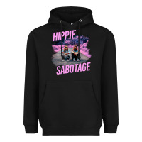 Black hippie sabotage aesthetic style photo with text Heavyweight Hoodie - lanVoArt