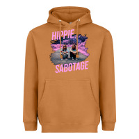 Meerkat hippie sabotage aesthetic style photo with text Heavyweight Hoodie - lanVoArt