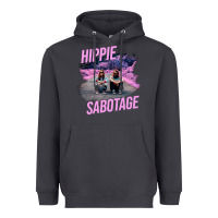 Smoke hippie sabotage aesthetic style photo with text Heavyweight Hoodie - lanVoArt