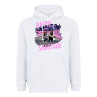White hippie sabotage aesthetic style photo with text Heavyweight Hoodie - lanVoArt