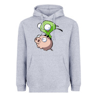 Heather Grey invader zim Heavyweight Hoodie - lanVoArt