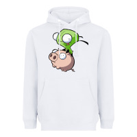 White invader zim Heavyweight Hoodie - lanVoArt
